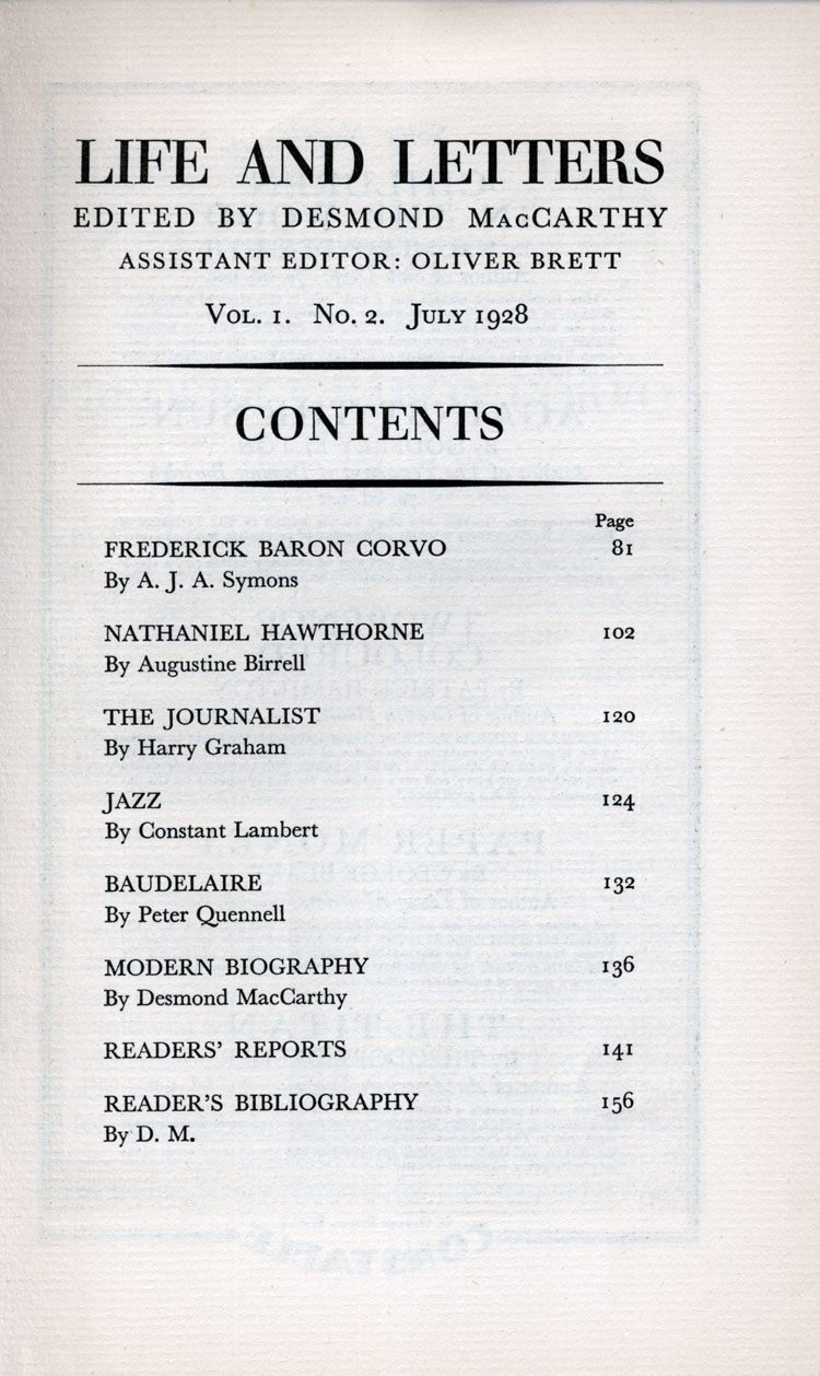 Contents Page