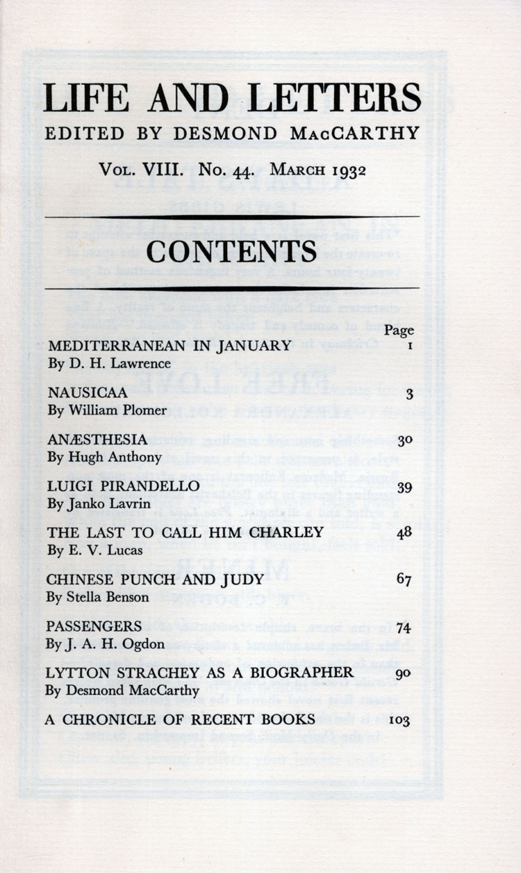 Contents Page