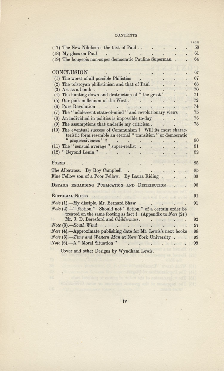 Contents Page