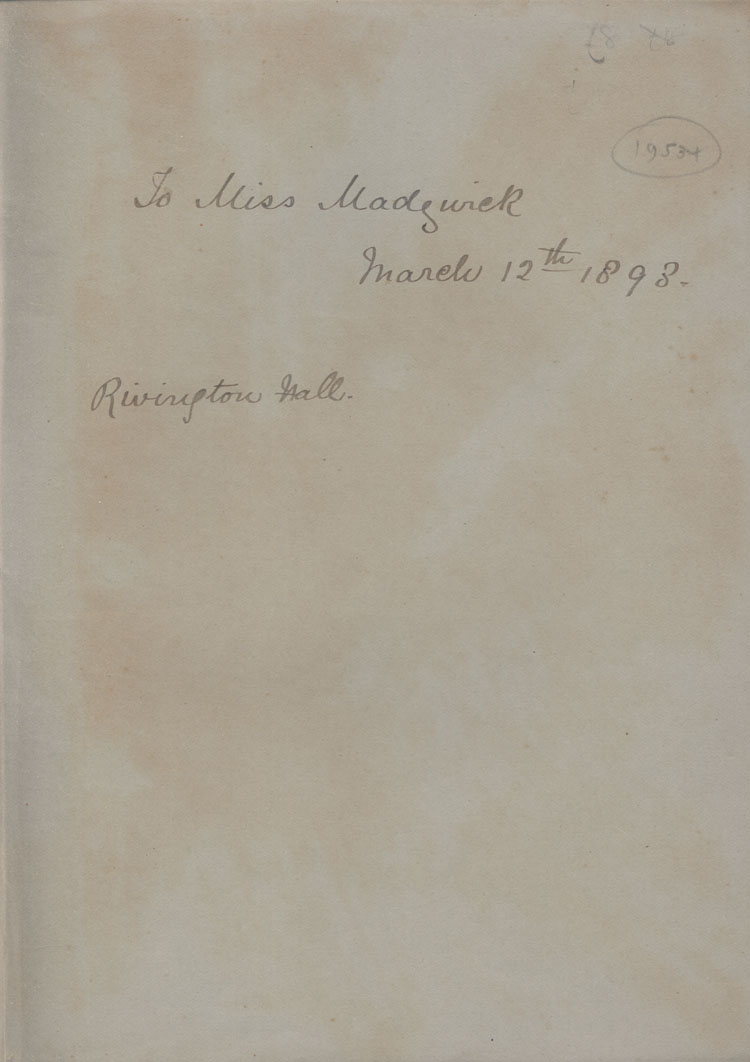 Handwritten Dedication