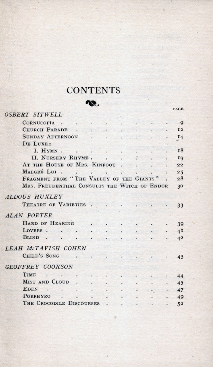 Contents Page