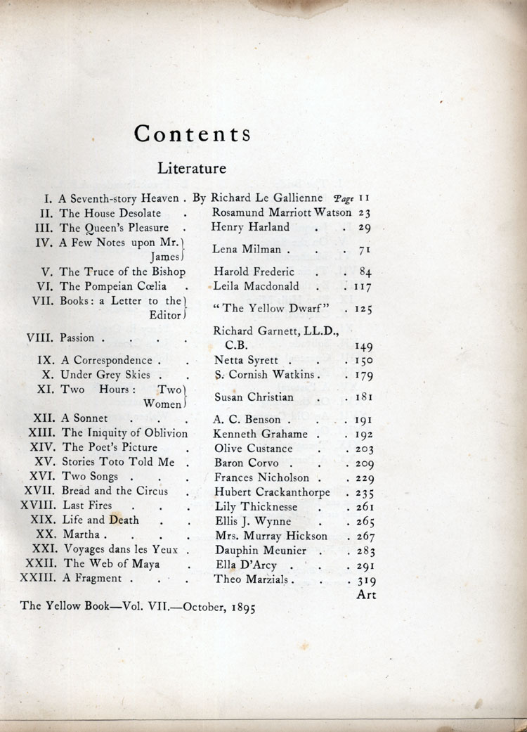 Contents Page