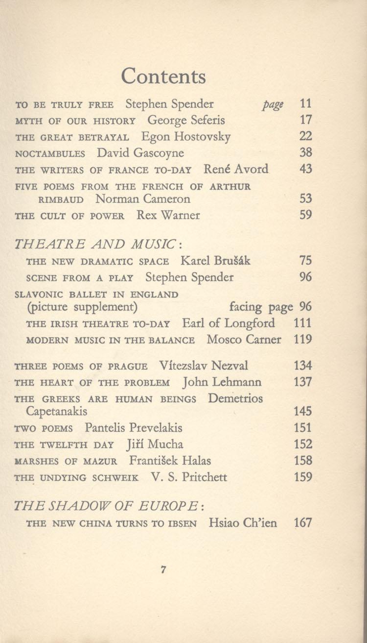 Contents Page